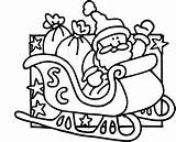 Santa Coloring Claus Pages Sleigh Printable Reindeer Christmas Clipart Santas Print His Color Drawing Rudolph Cliparts Clip Kids Face Xmas sketch template