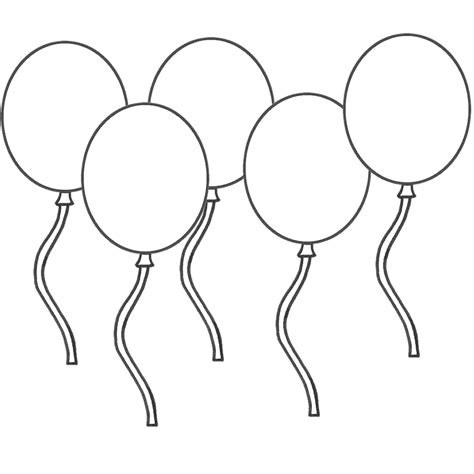 birthday balloon coloring page coloring home