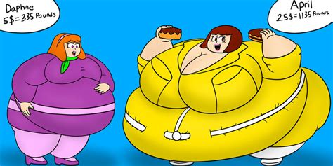 Feed The Fatty Daphne Vs April Part 2 By Thestartraveler On Deviantart