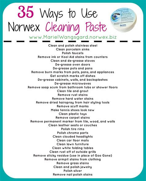 ways   norwex cleaning paste  ideas  mariah