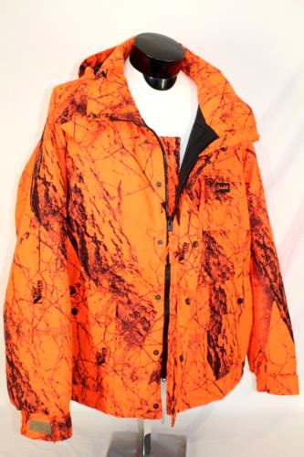 Gamehide Blaze Orange Naked North Camo Hunting Hooded Coat Parka Mens