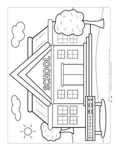 coloring pages  school house coloring pages wallpaper teaching