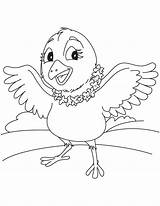 Garland Jasmine Wearing Bird sketch template