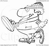 Curling Man Toonaday Clip Royalty Outline Illustration Cartoon Rf 2021 sketch template