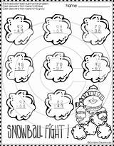 Subtraction Winter Regrouping Digit Worksheets Printables Code Color Teacherspayteachers Choose Board Math Two sketch template