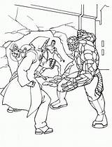 Doom Fantastic Four Fighting Dr Coloring Pages Printable sketch template