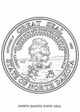 Seal Dakota North Coloring State Pages Printable Categories sketch template