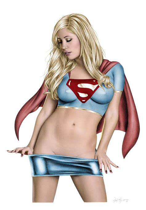 Sexy Supergirl Color Version In Don Monroe S Comic Art
