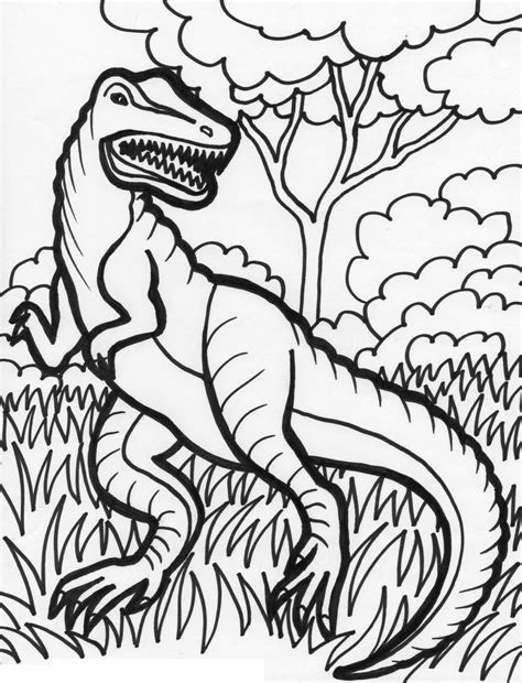 printable dinosaur coloring pages  kids