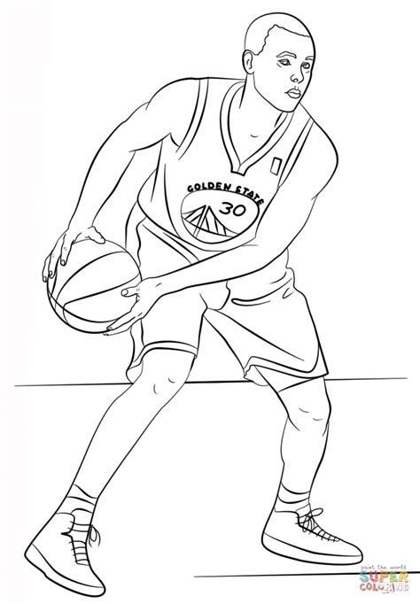 stephen curry coloring page  printable coloring page coloring home