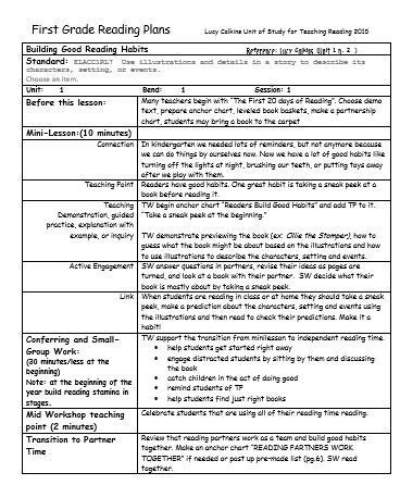 product preview lesson plan templates writing lesson plans lucy calkins