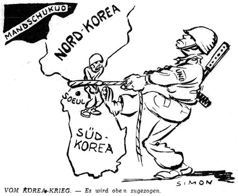 cartoon by simon on the korean war 7 october 1950 cvce website