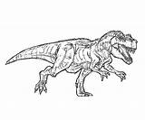 Coloring Jurassic Park Pages Rex Printable Library Clipart sketch template
