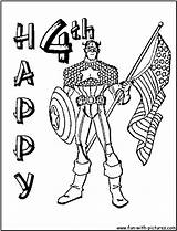 Coloring Pages America Captain July 4th Disney July4th Logo Printable Color Getcolorings Fun sketch template