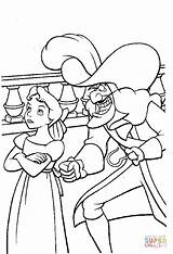 Coloring Pages Pan Peter Disney Hook Captain Wendy Peterpan Dangerous Printable Color Clipart Draw sketch template