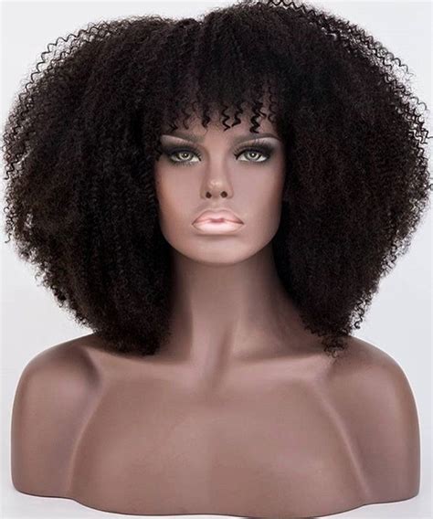 dolago american afro kinky curly lace front human hair wig for sale