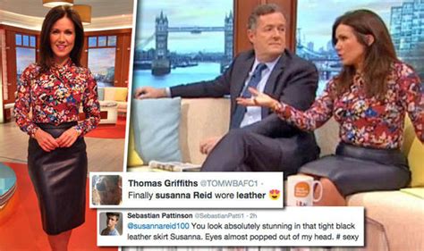 susanna reid puts on eye popping display in sexy faux leather skirt