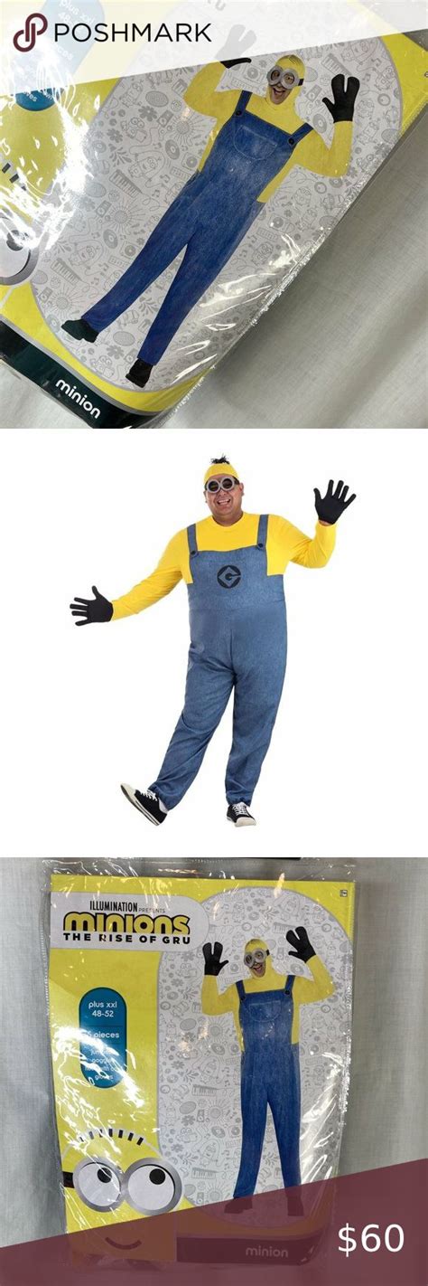 Minions Plus Size Bob Halloween Costume Overalls Jumpsuit Goggles Hood