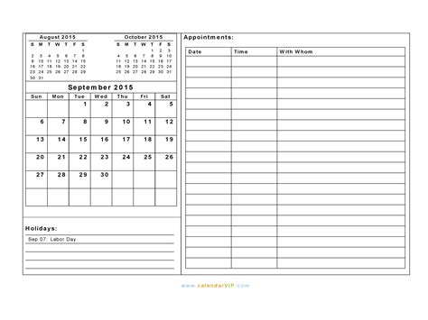 september 2015 calendar blank printable calendar