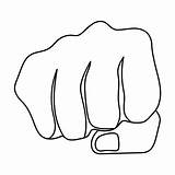 Fist Bump Isolated Outline Icon Background Style sketch template