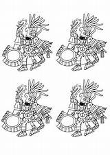 Maya Coloring Incas Aztec Pages Huitzilopochtli Mayans Inca Adults Serpent Supreme War Mayan Quetzalcoatl Deity Elements Xiuhcoatl British Museum God sketch template