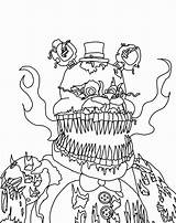 Fnaf Coloring Pages Freddy Five Nights Nightmare Springtrap Drawing Drawings Colouring Characters Print Fazbear Naf Color Foxy Colour Freddys Printable sketch template