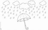 Coloring Pages Water Raindrop Drops Rainy Printable Kids sketch template