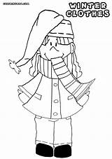 Coloring Scarf Pages Winter Clipart Popular Library Cartoon sketch template