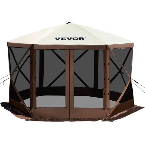 vevor pop  camping gazebo camping canopy shelter  sided    sun shade vevor