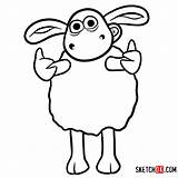 Sheep Shaun Timmy Drawing Draw Step Drawings Characters Cartoon Cartoons Paintingvalley sketch template