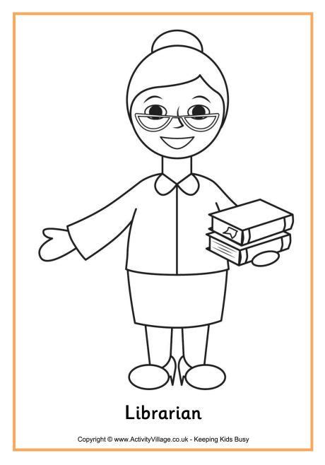 librarian school coloring pages coloring pages librarian