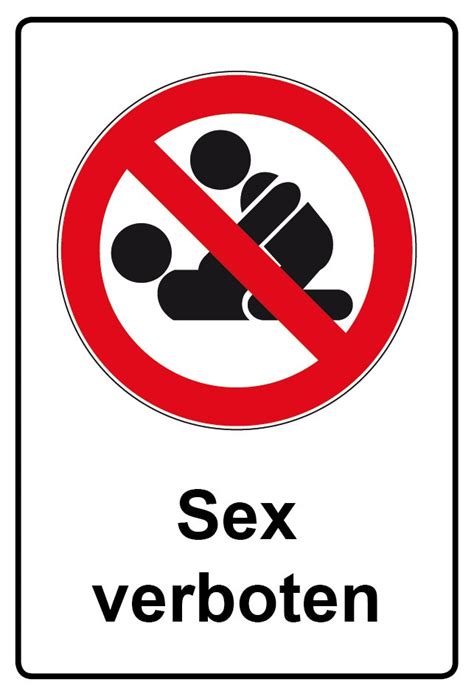 aufkleber verbotszeichen rechteckig mit text sex verboten