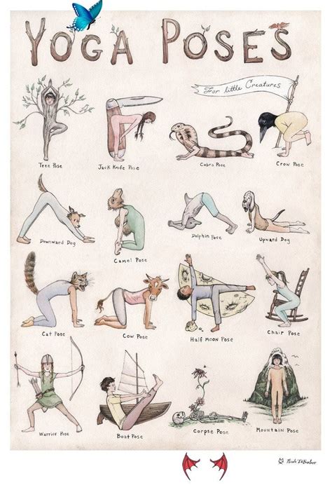 dieses detaillierte handillustrierte yoga poster zeigt toves blog