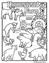 Farm Coloring Pages Animal Animals Printable Kids Family Color People Jobs Homestead Web Charlotte Sheets Print Farms Country Fair Sheet sketch template