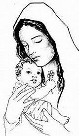 Coloring Jesus Nossa Senhora Imagem Child Catholic Mary Para Mother Pages Lady Baby sketch template