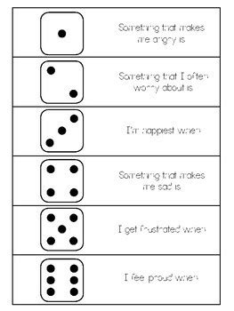 identifying emotions dice game  creative cyw tpt