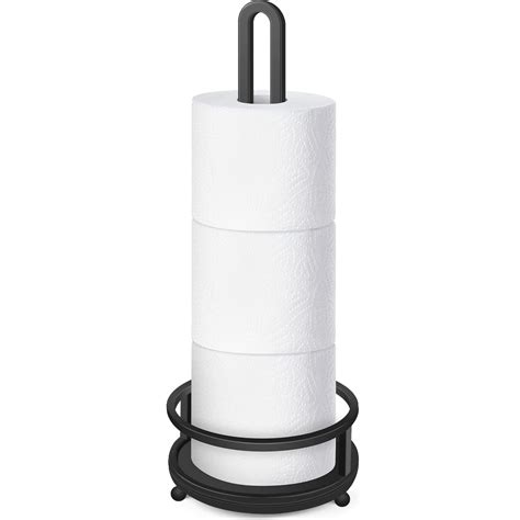 buy tomcare toilet paper holder stand tissue roll holder  weighted base heavy duty standing