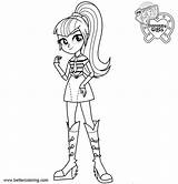 Coloring Equestria Pony Girls Pages Sonata Little Dusk Printable Kids Color sketch template