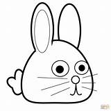 Bunny Coloring Rabbit Pages Cute Printable Drawing Face Easter Outline Kids Bunnies Realistic Spring Rabbits Head Print Baby Color Carrot sketch template