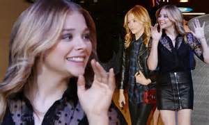 teenage kick ass chloe moretz 16 wears two different leather led