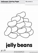 Jelly Coloring Beans Pages Kids Jellybeans Candy Halloween Visit Printables Colouring Supersimple sketch template