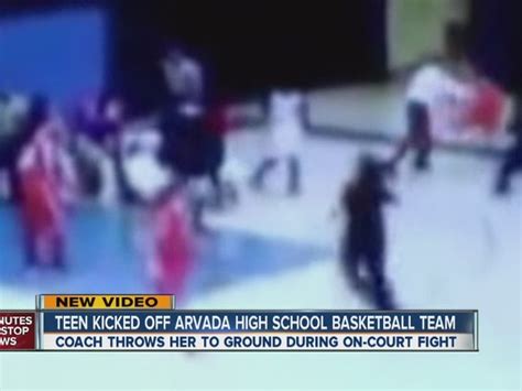 video basketball coach throws girl by her hair