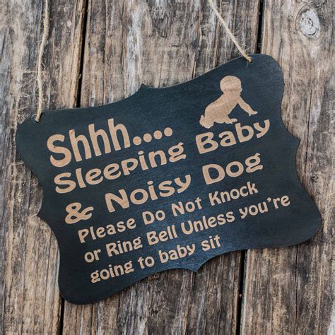 shhh sleeping baby door sign xin painted wood walmartcom