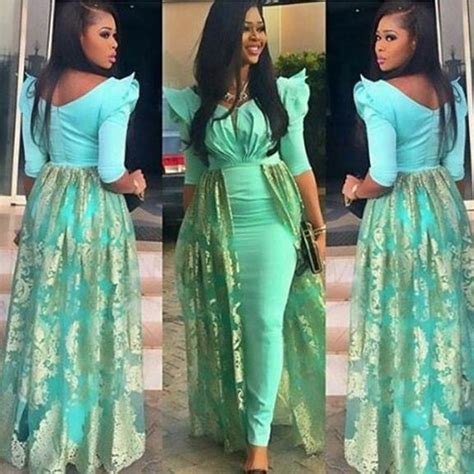 nigerian long evening dresses newest cheap mint african prom party