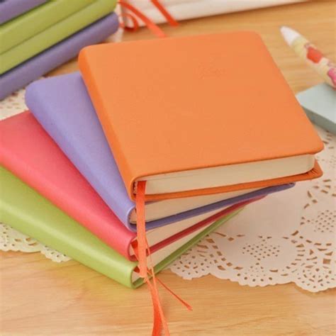 mini diary cute notebook school  sheets paper notepad pu leather note book stationery products