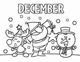 December Coloring Pages Printable Sheets Months Kids Year Colorear Book Coloringcrew Winter Coloriage Happy Coloringfolder Print Malvorlagen sketch template