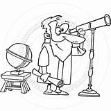 Galileo Galilei Clipart Coloring Cartoon Astronomer Clipground Template Line sketch template