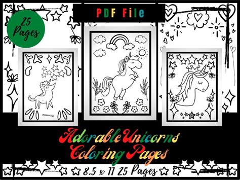 adorable unicorns colouring pages  kids unicorns colouring sheets