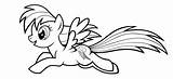 Dash Rainbow Coloring Pages Pony Little Clipartmag Tags sketch template