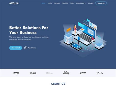 arsha  corporate bootstrap html template bootstrapmade